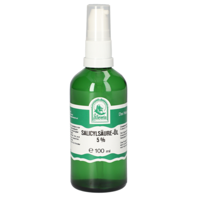 Sie sehen eine Packung SALICYLSÄURE-ÖL 5% 100 ML, Produktbild: 01 SALICYLSÄURE-ÖL 5% 100 ML, A-Nr.: 5724777 - 01