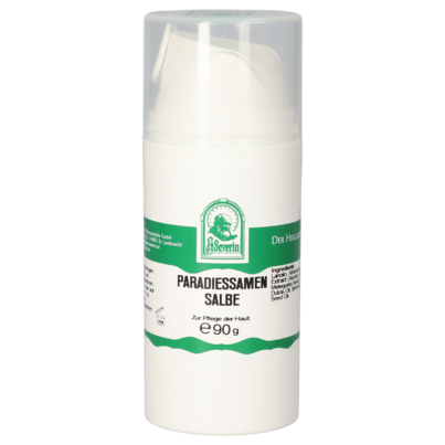 Sie sehen eine Packung PARADIESSAMEN SALBE 90 G, Produktbild: 01 PARADIESSAMEN SALBE 90 G, A-Nr.: 5695780 - 01