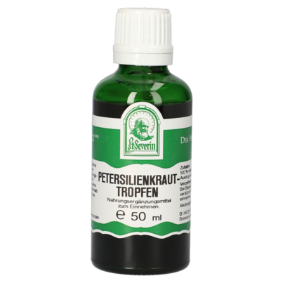 Sie sehen eine Packung PETERSILIENKRAUT TROPFEN 50 ML, Produktbild: 01 PETERSILIENKRAUT TROPFEN 50 ML, A-Nr.: 4946406 - 01