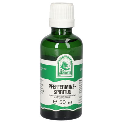 Sie sehen eine Packung PFEFFERMINZSPIRITUS 50 ML, Produktbild: 01 PFEFFERMINZSPIRITUS 50 ML, A-Nr.: 4946688 - 01