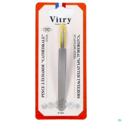 Sie sehen eine Packung Vitry Splitterpinzette „kathedrale“ 1pc, Produktbild: 03 Vitry Splitterpinzette „kathedrale“ 1pc, A-Nr.: 4633162 - 03