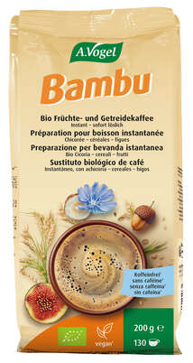 Sie sehen eine Packung A.Vogel BAMBU® Früchte – und Getreidekaffee, Produktbild: 01 A.Vogel BAMBU® Früchte – und Getreidekaffee, A-Nr.: 4321681 - 01
