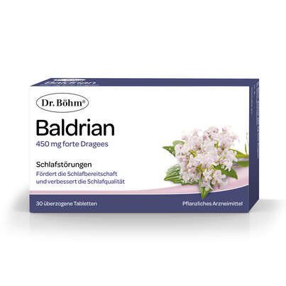 Sie sehen eine Packung Dr. Böhm® Baldrian, Produktbild: 01 Dr. Böhm® Baldrian, A-Nr.: 6057432 - 01
