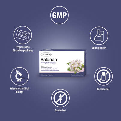 Sie sehen eine Packung Dr. Böhm® Baldrian, Produktbild: 03 Dr. Böhm® Baldrian, A-Nr.: 6057432 - 03