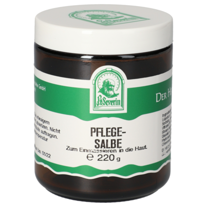 Sie sehen eine Packung PFLEGESALBE 220 G, Produktbild: 01 PFLEGESALBE 220 G, A-Nr.: 5748619 - 01