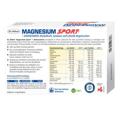 Dr. Böhm Magnesium Sport + Aminosäuren, A-Nr.: 4774106 - 06