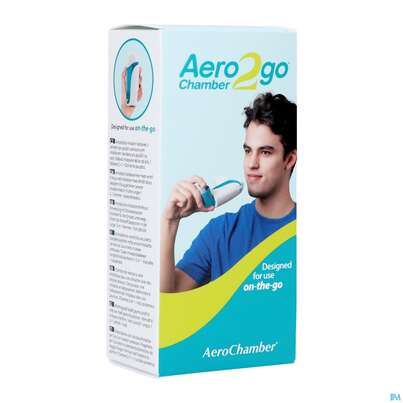Sie sehen eine Packung Inhalatoren U.zubehoer Aero Chamber Aero2go 1st, Produktbild: 03 Inhalatoren U.zubehoer Aero Chamber Aero2go 1st, A-Nr.: 5614681 - 03