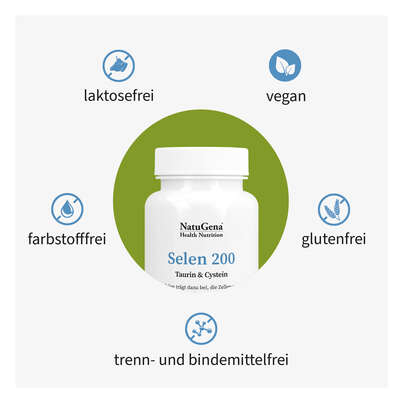 Sie sehen eine Packung NatuGena Selen 200 Kapseln, Produktbild: 03 NatuGena Selen 200 Kapseln, A-Nr.: 5926771 - 03