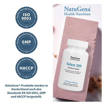 Sie sehen eine Packung NatuGena Selen 200 Kapseln, Produktbild: 06 NatuGena Selen 200 Kapseln, A-Nr.: 5926771 - 06