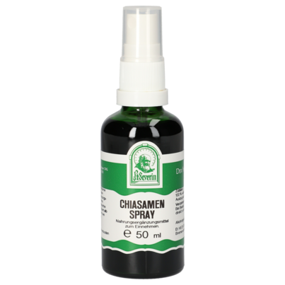 Sie sehen eine Packung CHIASAMEN SPRAY 50 ML, Produktbild: 01 CHIASAMEN SPRAY 50 ML, A-Nr.: 5204983 - 01