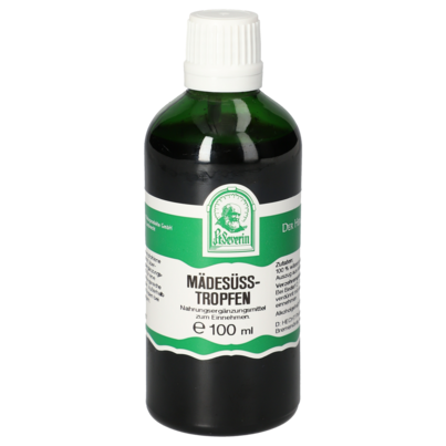 Sie sehen eine Packung MÄDESÜSS TROPFEN 100 ML, Produktbild: 01 MÄDESÜSS TROPFEN 100 ML, A-Nr.: 4376825 - 01