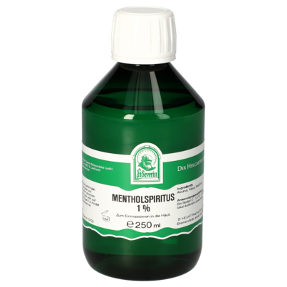 Sie sehen eine Packung MENTHOLSPIRITUS 1% 250 ML, Produktbild: 01 MENTHOLSPIRITUS 1% 250 ML, A-Nr.: 5061822 - 01