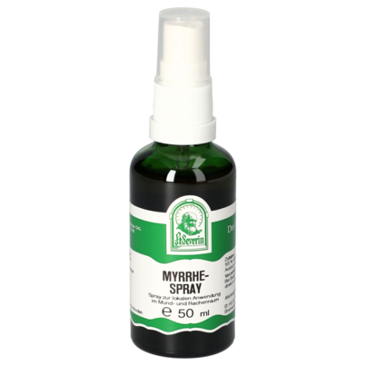 Sie sehen eine Packung MYRRHE SPRAY 50 ML, Produktbild: 01 MYRRHE SPRAY 50 ML, A-Nr.: 4444596 - 01