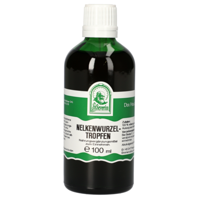 Sie sehen eine Packung NELKENWURZEL TROPFEN 100 ML, Produktbild: 01 NELKENWURZEL TROPFEN 100 ML, A-Nr.: 4484673 - 01