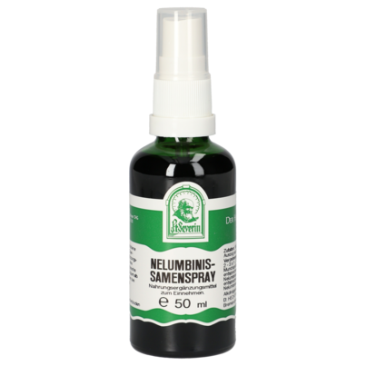 Sie sehen eine Packung NELUMBINISSAMEN SPRAY 50 ML, Produktbild: 01 NELUMBINISSAMEN SPRAY 50 ML, A-Nr.: 4566046 - 01