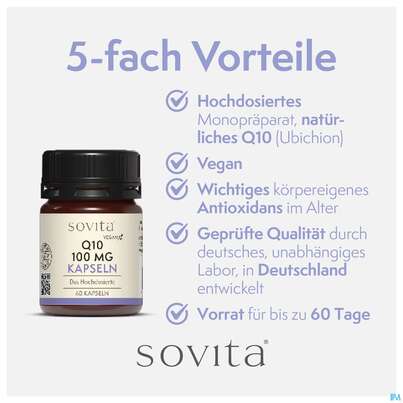 Q-10 Kapseln 100mg Sovita 60st, A-Nr.: 3863351 - 07