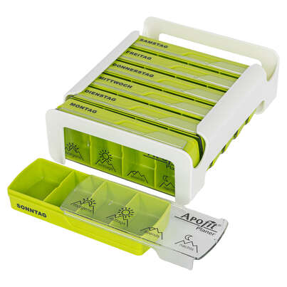APOfit Wochendispenser 7 Dosierer Planer grün, A-Nr.: 6103391 - 02