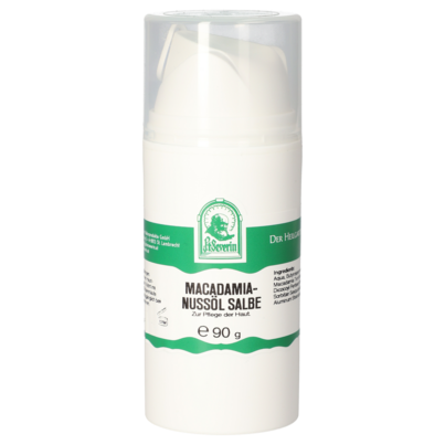 Sie sehen eine Packung MACADAMIANUSSÖL SALBE 90 G, Produktbild: 01 MACADAMIANUSSÖL SALBE 90 G, A-Nr.: 5881821 - 01