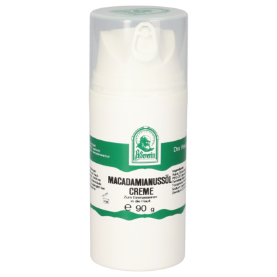 Sie sehen eine Packung MACADAMIANUSSÖL CREME 90 G, Produktbild: 01 MACADAMIANUSSÖL CREME 90 G, A-Nr.: 5881554 - 01