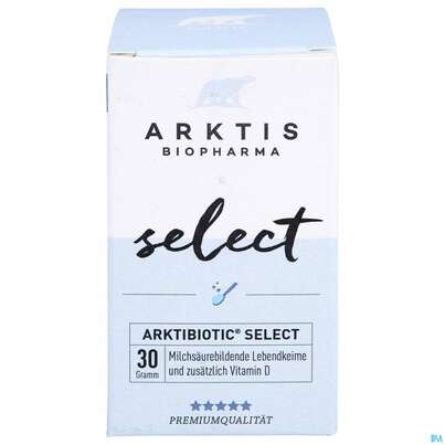 Sie sehen eine Packung Arktis Arktibiotic Pulver Select 30g, Produktbild: 01 Arktis Arktibiotic Pulver Select 30g, A-Nr.: 4750264 - 01