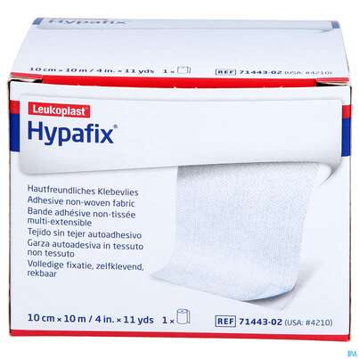 Sie sehen eine Packung Fixierverband Hypafix Transparent Wasserfest 10mx10cm 1st, Produktbild: 01 Fixierverband Hypafix Transparent Wasserfest 10mx10cm 1st, A-Nr.: 5817852 - 01