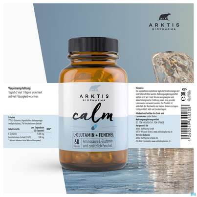 Sie sehen eine Packung L-glutamin +fenchel Kapseln Arktis 180st, Produktbild: 06 L-glutamin +fenchel Kapseln Arktis 180st, A-Nr.: 4750643 - 06