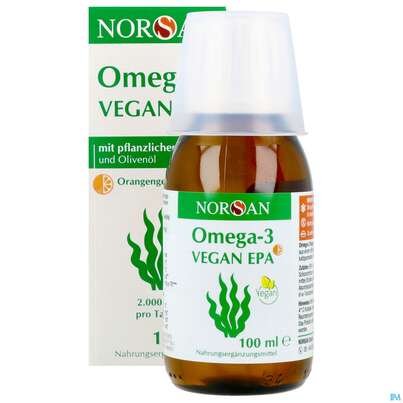 Sie sehen eine Packung Omega -3 Norsan Oel/vegan/epa/hochd. Orangengeschmack 100ml, Produktbild: 11 Omega -3 Norsan Oel/vegan/epa/hochd. Orangengeschmack 100ml, A-Nr.: 5948034 - 11
