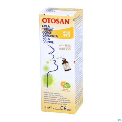 Sie sehen eine Packung Otosan Forte Rachen-halsspray 30ml, Produktbild: 02 Otosan Forte Rachen-halsspray 30ml, A-Nr.: 4582594 - 02