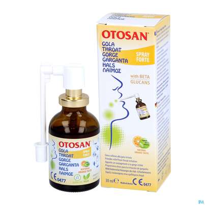 Sie sehen eine Packung Otosan Forte Rachen-halsspray 30ml, Produktbild: 04 Otosan Forte Rachen-halsspray 30ml, A-Nr.: 4582594 - 04