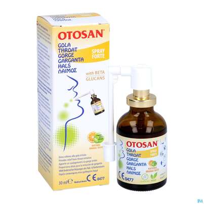 Sie sehen eine Packung Otosan Forte Rachen-halsspray 30ml, Produktbild: 05 Otosan Forte Rachen-halsspray 30ml, A-Nr.: 4582594 - 05