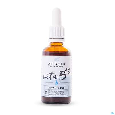 Sie sehen eine Packung Vitamin B12 Fluessig Arktis 50ml, Produktbild: 02 Vitamin B12 Fluessig Arktis 50ml, A-Nr.: 4750850 - 02