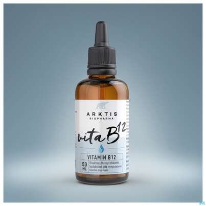Sie sehen eine Packung Vitamin B12 Fluessig Arktis 50ml, Produktbild: 03 Vitamin B12 Fluessig Arktis 50ml, A-Nr.: 4750850 - 03