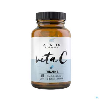 Sie sehen eine Packung Vitamin C Kapseln Arktis 90st, Produktbild: 02 Vitamin C Kapseln Arktis 90st, A-Nr.: 4750614 - 02