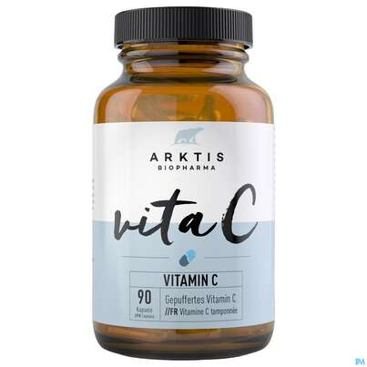 Sie sehen eine Packung Vitamin C Kapseln Arktis 90st, Produktbild: 03 Vitamin C Kapseln Arktis 90st, A-Nr.: 4750614 - 03