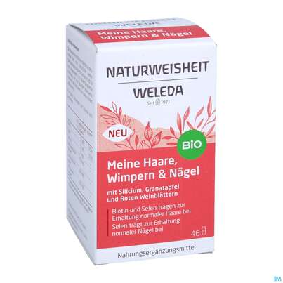 Sie sehen eine Packung Weleda Naturweisheit Haare Wimpern Naegel 46st, Produktbild: 03 Weleda Naturweisheit Haare Wimpern Naegel 46st, A-Nr.: 5436044 - 03