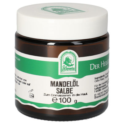 Sie sehen eine Packung MANDELÖL SALBE 100 G, Produktbild: 01 MANDELÖL SALBE 100 G, A-Nr.: 5748499 - 01