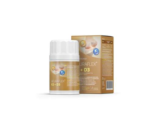 ACURAFLEX® K2 + D3 60 Kapseln – 2.000 I.E. Vitamin D3 + 100 μg Vitamin K2 (MK-7), A-Nr.: 6130749 - 02