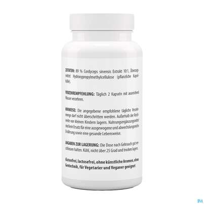 Cordyceps Sinensis-extrakt Kapseln Vegetarisch 500mg Vita World 100st, A-Nr.: 4836439 - 05