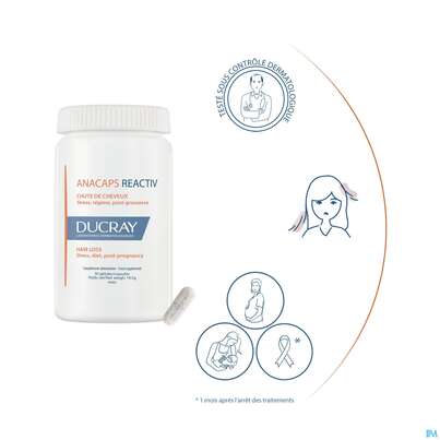 Sie sehen eine Packung Ducray Anacaps F.d.haar Haarausfall Kapseln Reaktiv23 30st, Produktbild: 20 Ducray Anacaps F.d.haar Haarausfall Kapseln Reaktiv23 30st, A-Nr.: 5744969 - 20