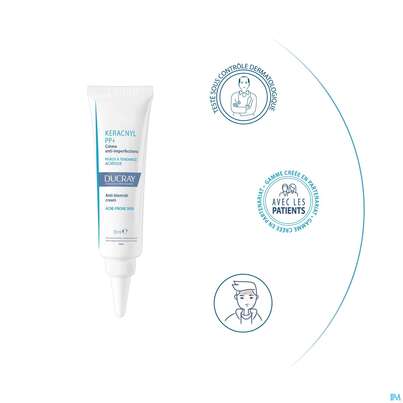 Sie sehen eine Packung Ducray Keracnyl Pp+ Creme Gegen Hautunreinheiten 30ml, Produktbild: 19 Ducray Keracnyl Pp+ Creme Gegen Hautunreinheiten 30ml, A-Nr.: 5564397 - 19