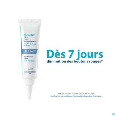 Sie sehen eine Packung Ducray Keracnyl Pp+ Creme Gegen Hautunreinheiten 30ml, Produktbild: 21 Ducray Keracnyl Pp+ Creme Gegen Hautunreinheiten 30ml, A-Nr.: 5564397 - 21