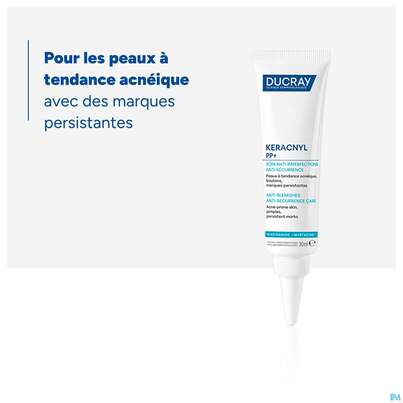 Sie sehen eine Packung Ducray Keracnyl Pp+ Creme Gegen Hautunreinheiten 30ml, Produktbild: 30 Ducray Keracnyl Pp+ Creme Gegen Hautunreinheiten 30ml, A-Nr.: 5564397 - 30