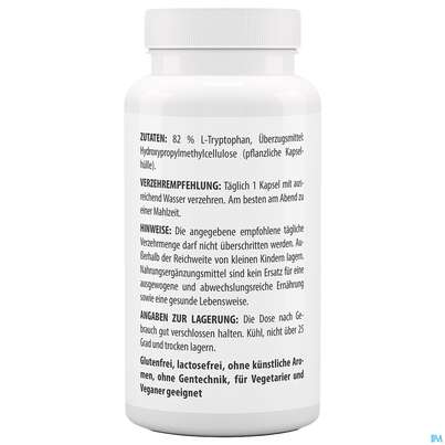 L-tryptophan Kapseln 500mg -naturheilp. 60st, A-Nr.: 4846596 - 06