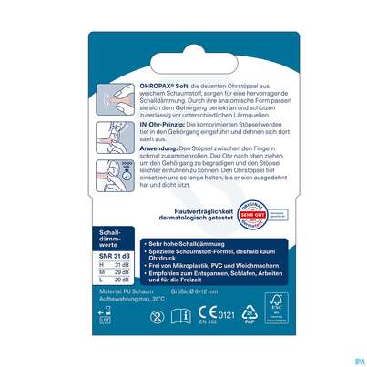 Ohrenschutz Ohropax Soft/geraeuscheschutz In Haengeverpackung Pohrs 10st, A-Nr.: 5908862 - 07