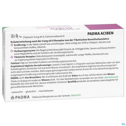 Padma Kapseln Aciben Magenbalance 60st, A-Nr.: 4730250 - 07