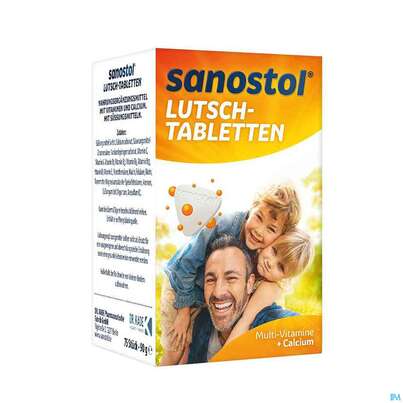 Sie sehen eine Packung Sanostol Lutschtabl -takeda 75st, Produktbild: 02 Sanostol Lutschtabl -takeda 75st, A-Nr.: 3945014 - 02