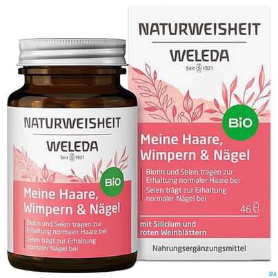 Sie sehen eine Packung Weleda Naturweisheit Haare Wimpern Naegel 46st, Produktbild: 08 Weleda Naturweisheit Haare Wimpern Naegel 46st, A-Nr.: 5436044 - 08