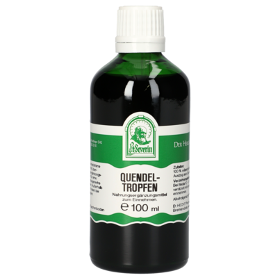 Sie sehen eine Packung QUENDEL TROPFEN 100 ML, Produktbild: 01 QUENDEL TROPFEN 100 ML, A-Nr.: 4403373 - 01