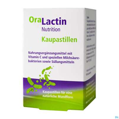Sie sehen eine Packung Oralactin Orales Probiotikum Kaupastillen +vitamin C 30g, Produktbild: 02 Oralactin Orales Probiotikum Kaupastillen +vitamin C 30g, A-Nr.: 5750409 - 02