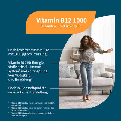 Sie sehen eine Packung NatuGena Vitamin B12 1000, Produktbild: 02 NatuGena Vitamin B12 1000, A-Nr.: 6139408 - 02
